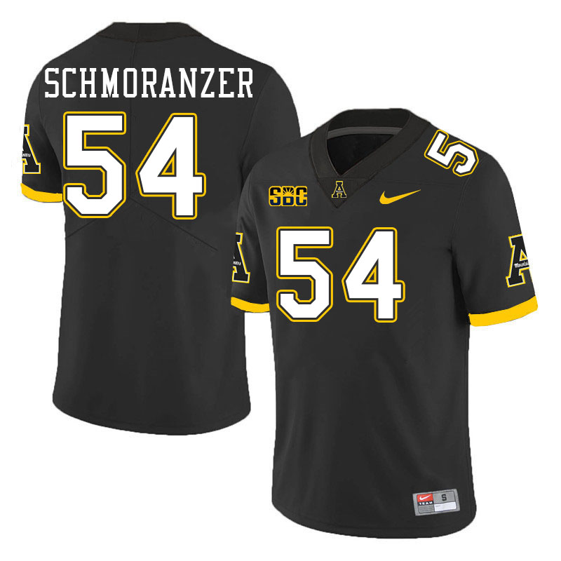 Appalachian State Mountaineers #54 Moritz Schmoranzer College Football Jerseys Stitched-Black